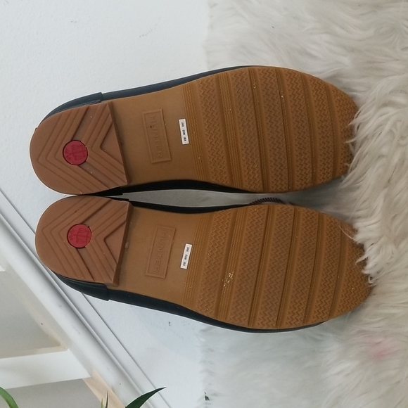 Hunter Navy Brown Duck Pac Short Boots/Booties Size US 8 EU 39 - Picture 10 of 11